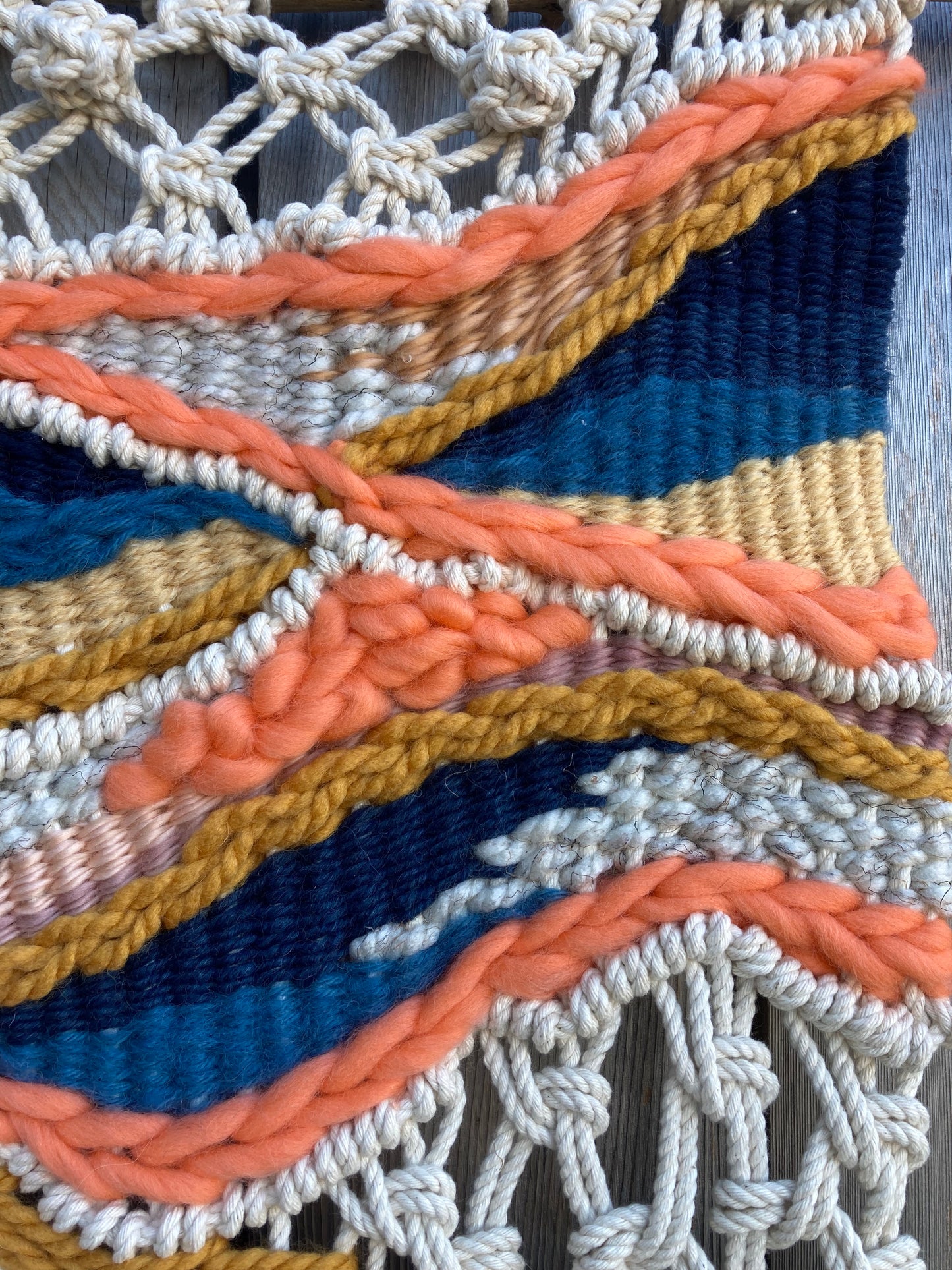 Ocean Sunset Macraweaving