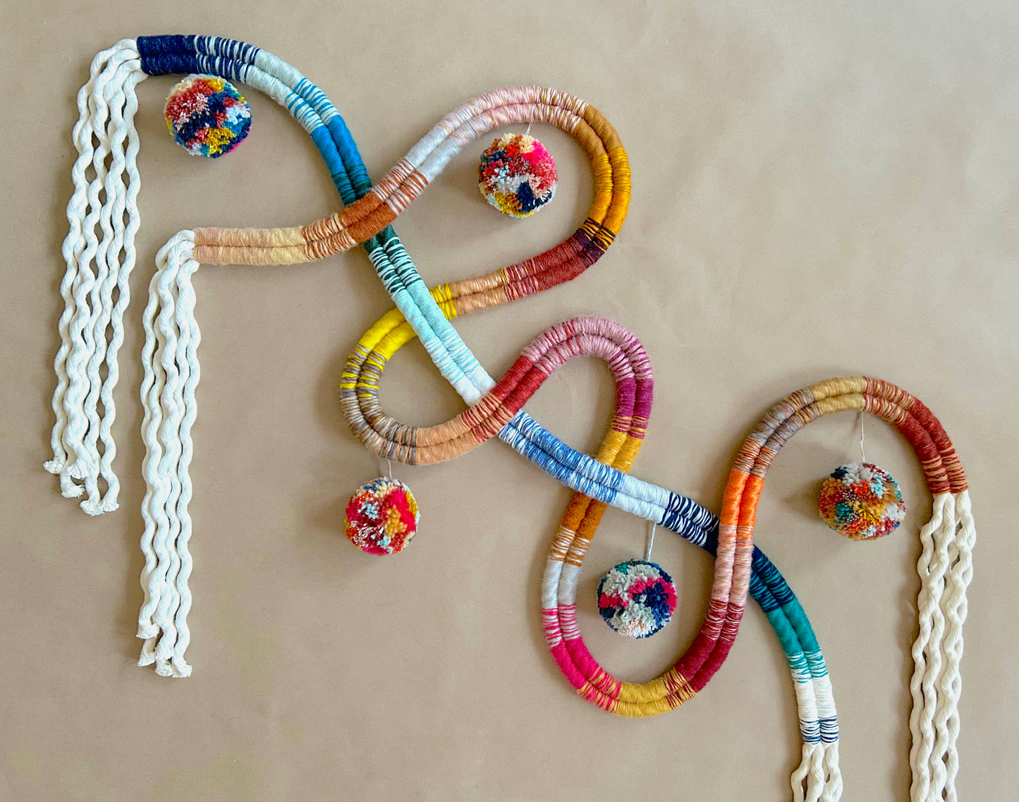 Rainbow Woven Wall Squiggle
