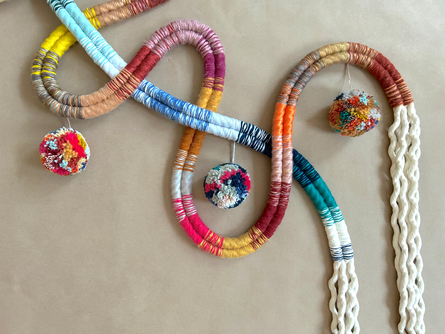 Rainbow Woven Wall Squiggle