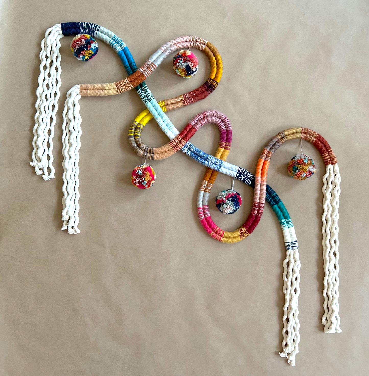 Rainbow Woven Wall Squiggle